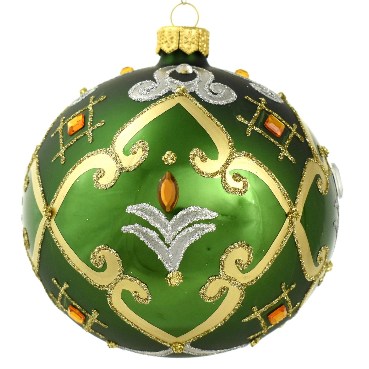 Szklo-Dekor Green Ball W. Gold Decor